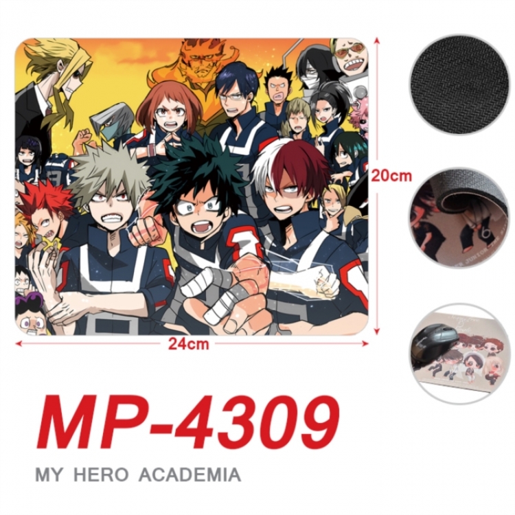My Hero Academia Anime Full Color Printing Mouse Pad Unlocked 20X24cm price for 5 pcs