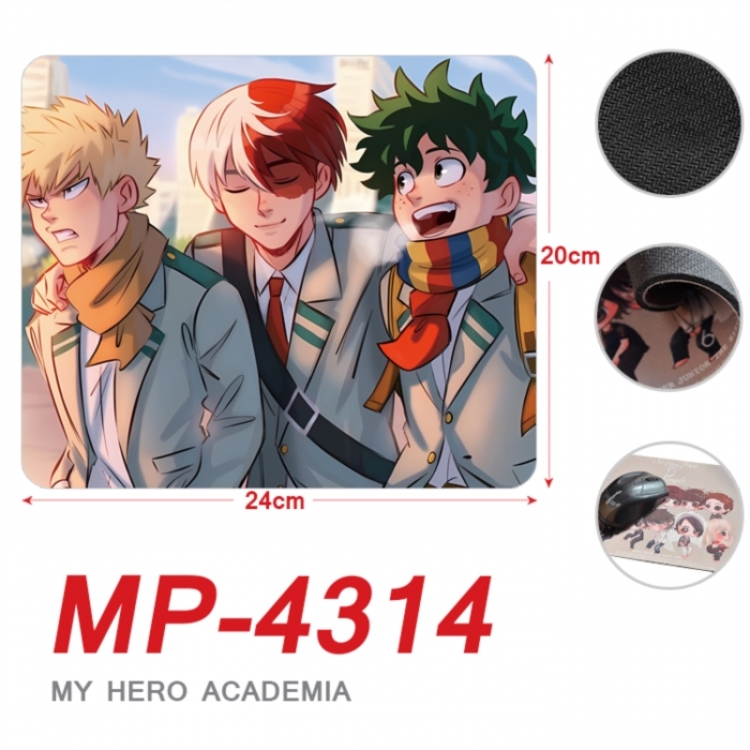 My Hero Academia Anime Full Color Printing Mouse Pad Unlocked 20X24cm price for 5 pcs