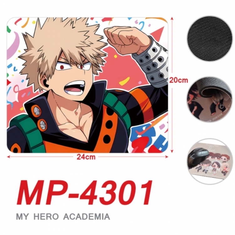 My Hero Academia Anime Full Color Printing Mouse Pad Unlocked 20X24cm price for 5 pcs