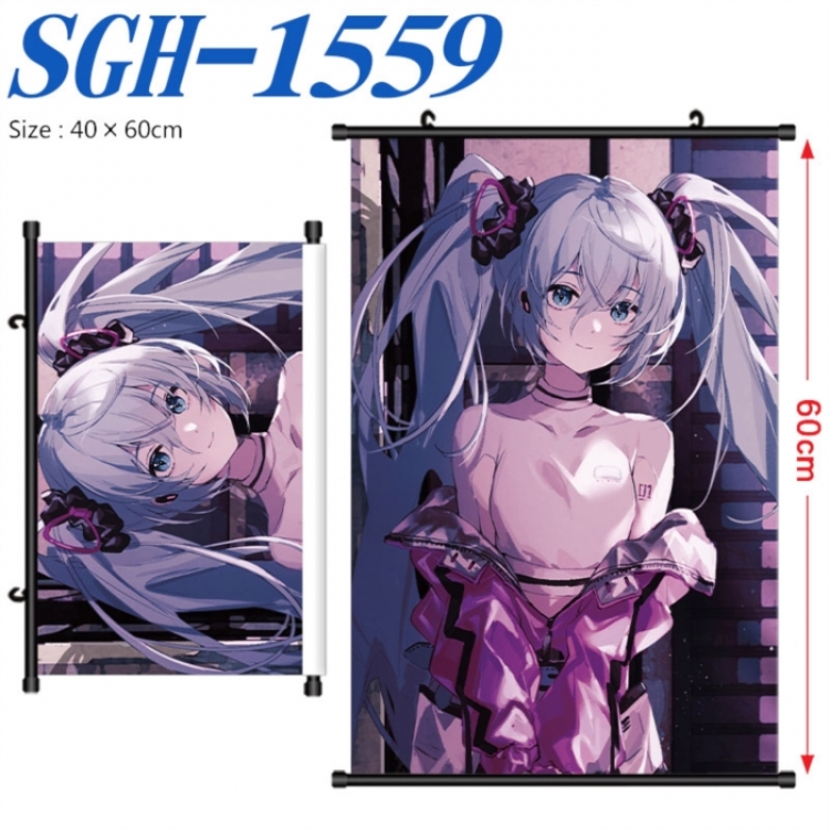 Hatsune Miku Anime digital printed pole style hanging picture Wall Scroll 40x60cm