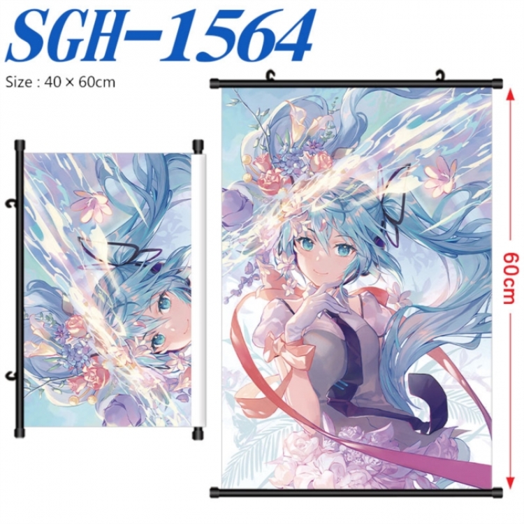 Hatsune Miku Anime digital printed pole style hanging picture Wall Scroll 40x60cm