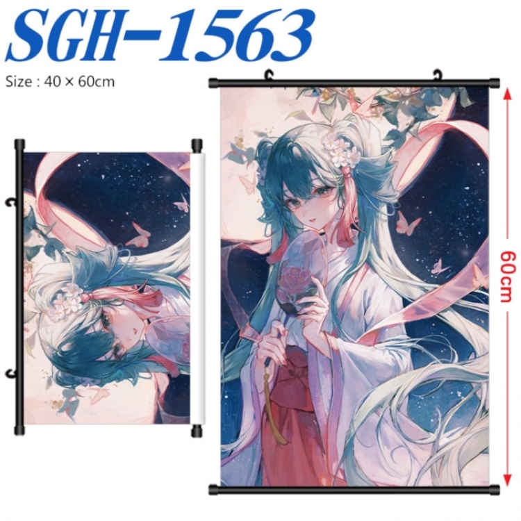 Hatsune Miku Anime digital printed pole style hanging picture Wall Scroll 40x60cm