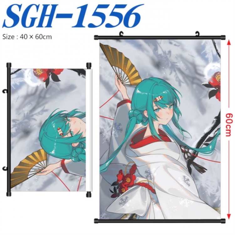 Hatsune Miku Anime digital printed pole style hanging picture Wall Scroll 40x60cm