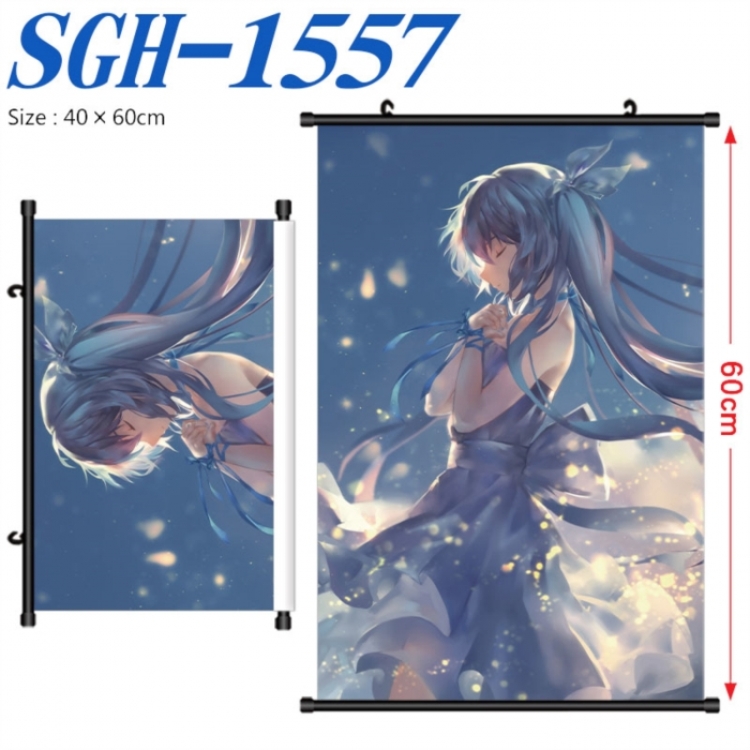 Hatsune Miku Anime digital printed pole style hanging picture Wall Scroll 40x60cm