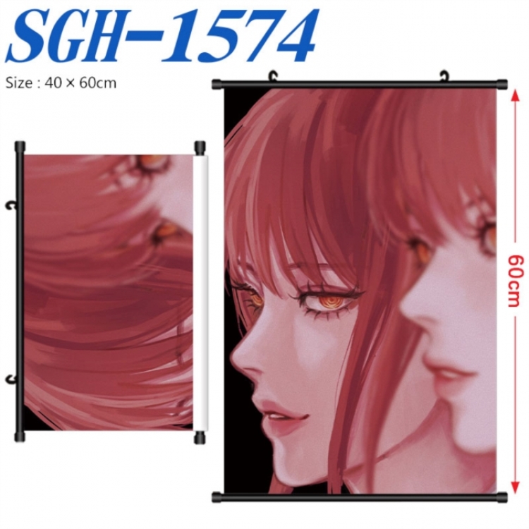 Chainsaw man Anime digital printed pole style hanging picture Wall Scroll 40x60cm