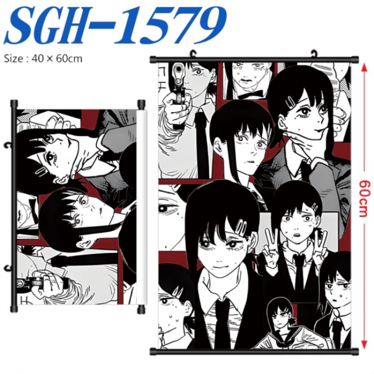 Chainsaw man Anime digital printed pole style hanging picture Wall Scroll 40x60cm
