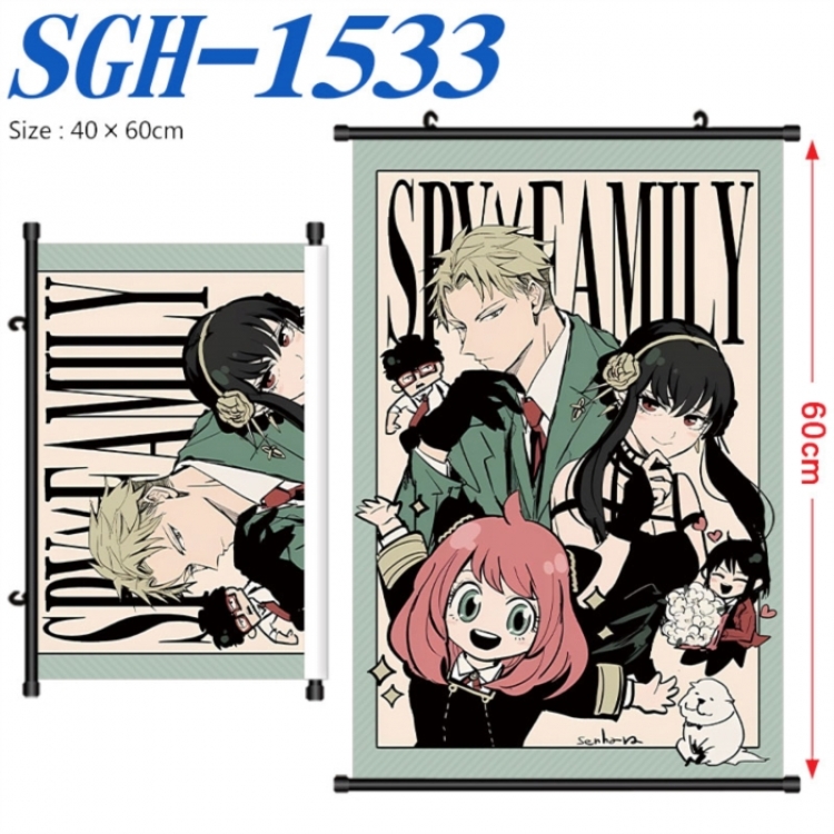 SPY×FAMILY Anime digital printed pole style hanging picture Wall Scroll 40x60cm SGH-1533