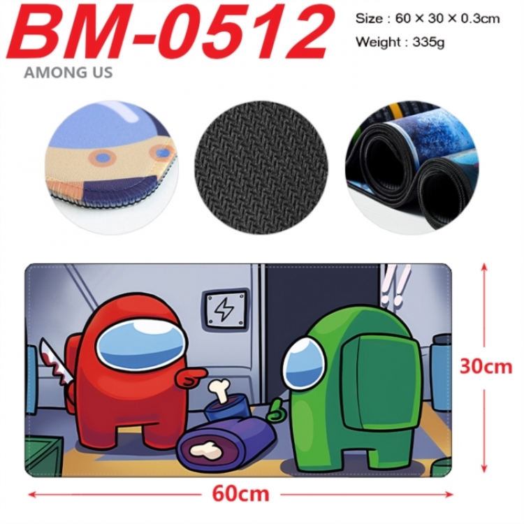 Among us Animation peripheral locking mouse pad 60X30cm