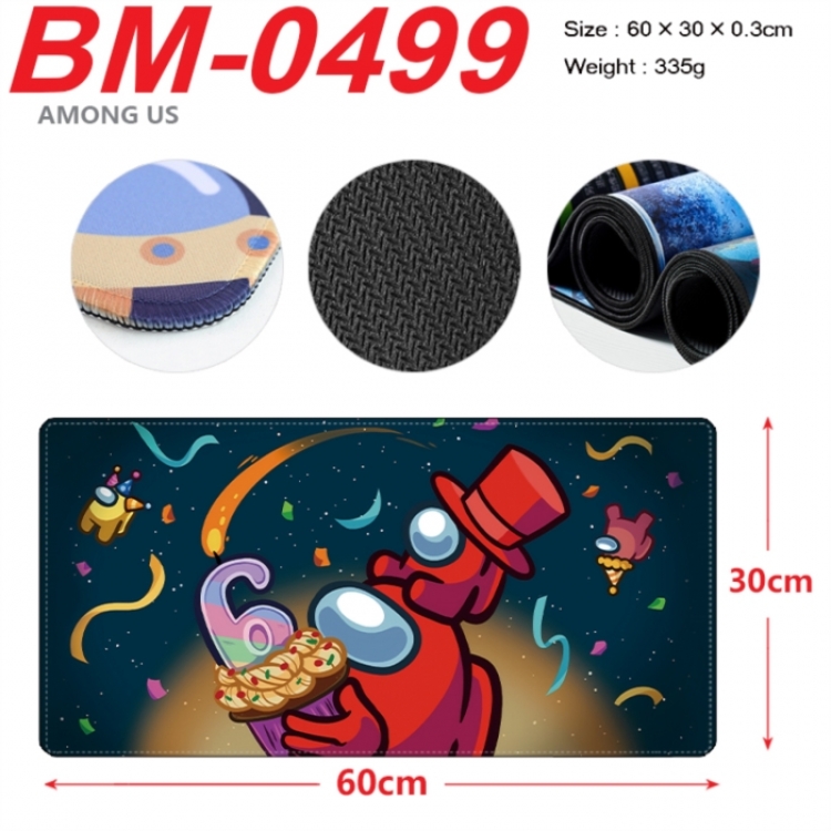 Among us Animation peripheral locking mouse pad 60X30cm