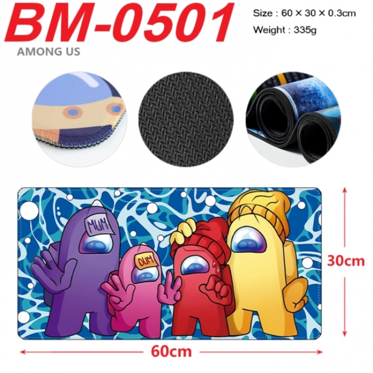 Among us Animation peripheral locking mouse pad 60X30cm