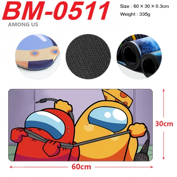 Among us Animation peripheral locking mouse pad 60X30cm