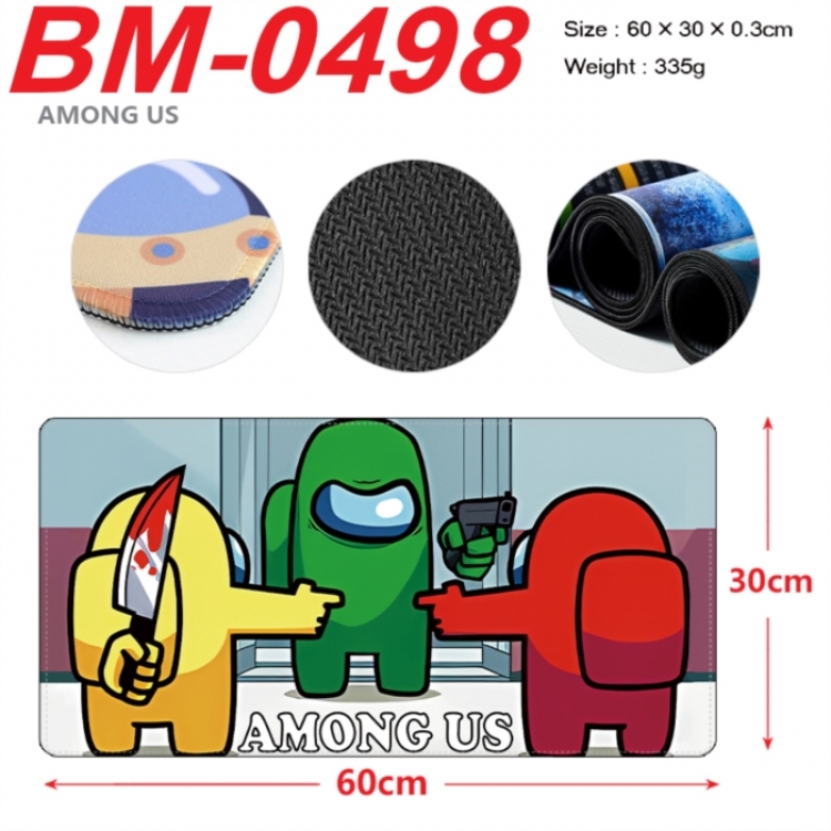 Among us Animation peripheral locking mouse pad 60X30cm