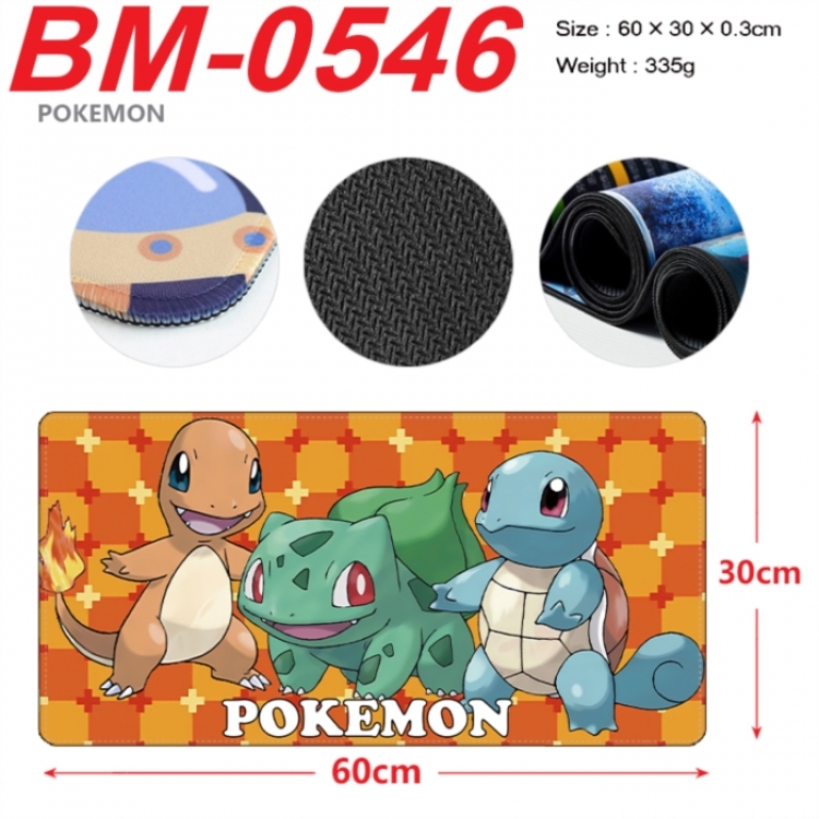 Pokemon Anime peripheral lock edge mouse pad 60X30cm