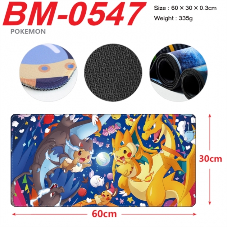 Pokemon Anime peripheral lock edge mouse pad 60X30cm