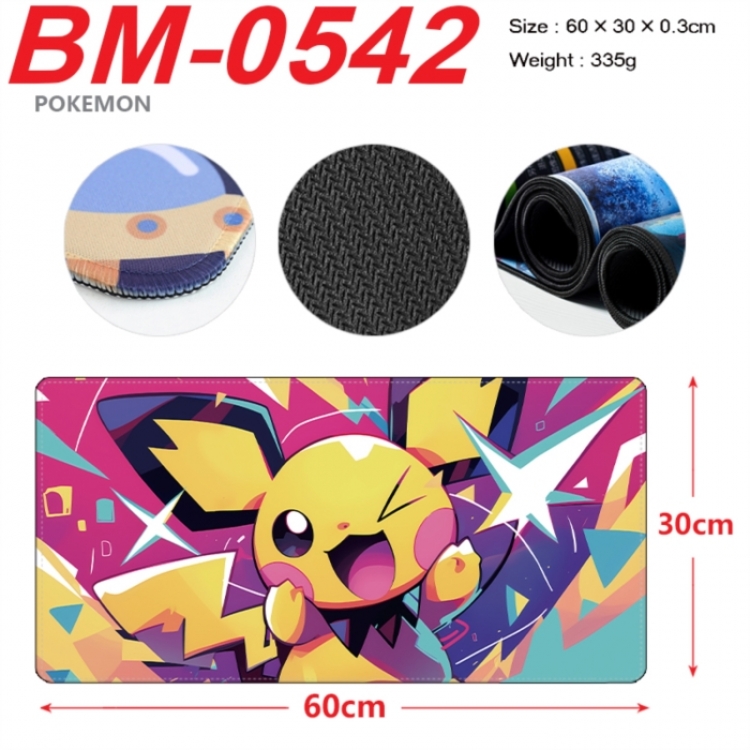 Pokemon Anime peripheral lock edge mouse pad 60X30cm