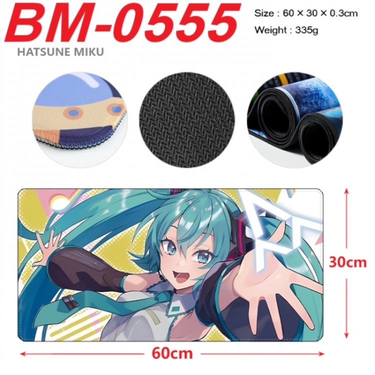 Hatsune Miku Anime peripheral lock edge mouse pad 60X30cm