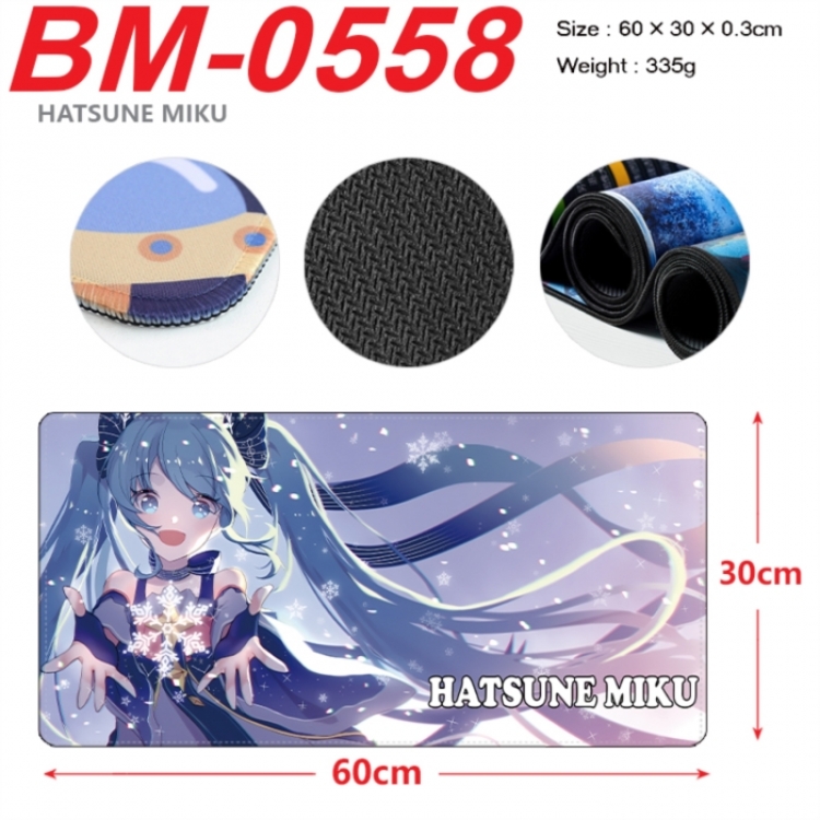 Hatsune Miku Anime peripheral lock edge mouse pad 60X30cm