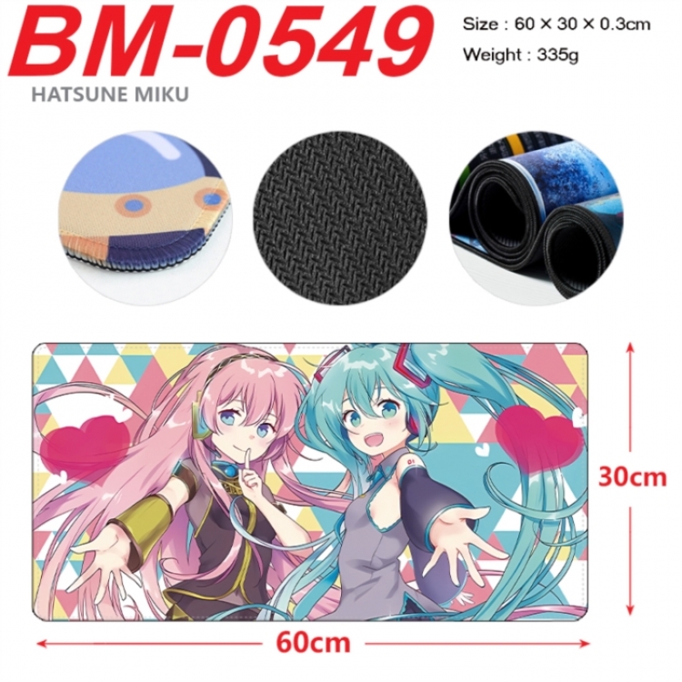 Hatsune Miku Anime peripheral lock edge mouse pad 60X30cm