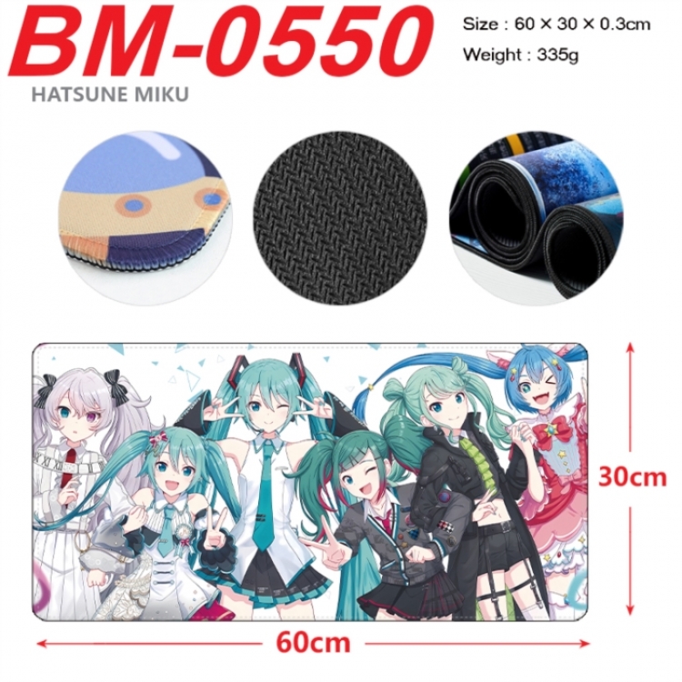 Hatsune Miku Anime peripheral lock edge mouse pad 60X30cm