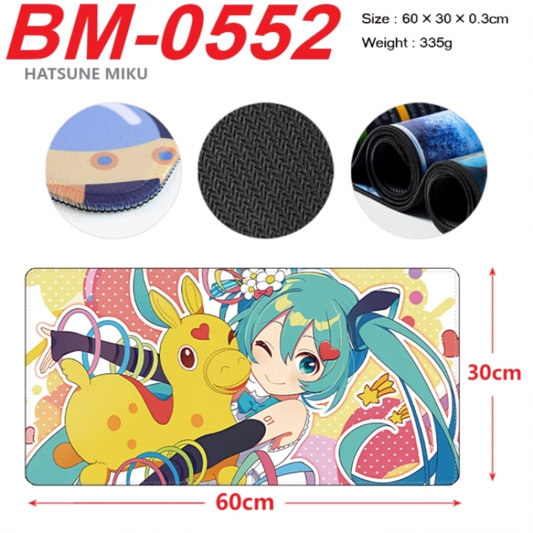 Hatsune Miku Anime peripheral lock edge mouse pad 60X30cm