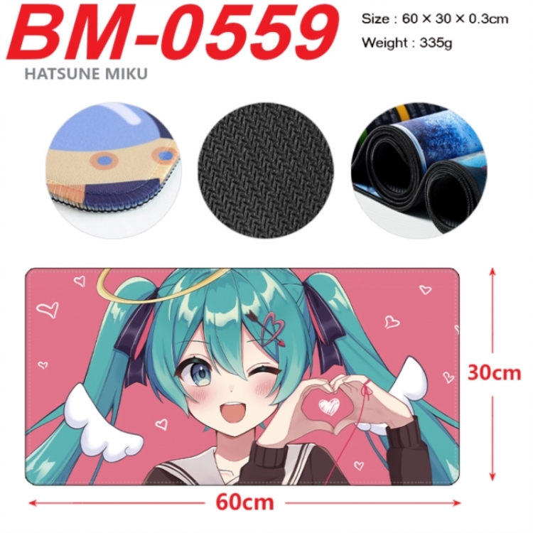 Hatsune Miku Anime peripheral lock edge mouse pad 60X30cm