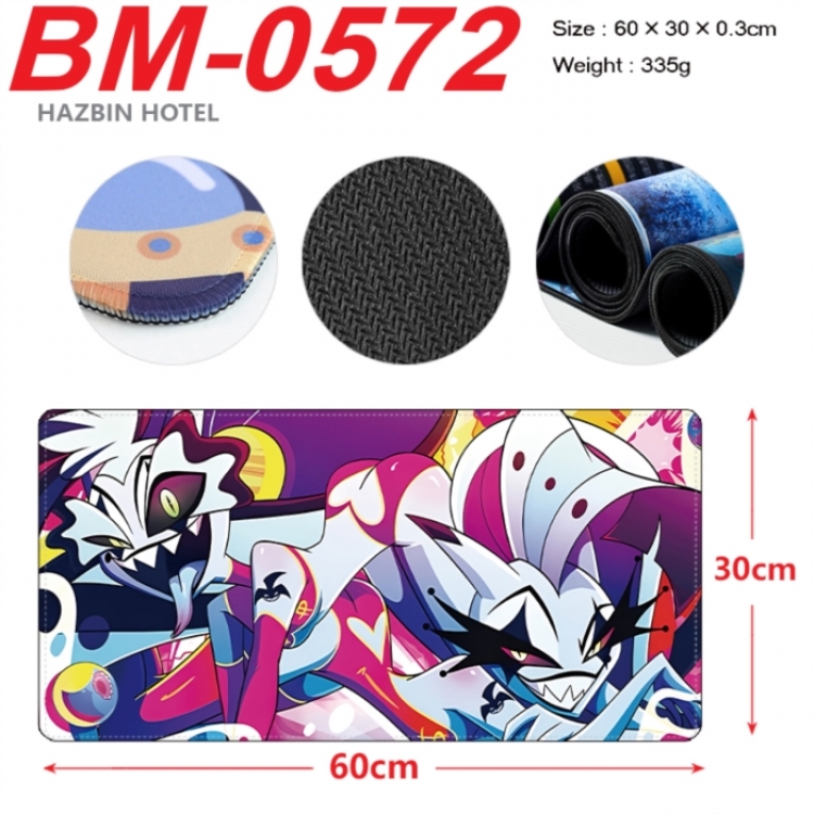 Hazbin Hotel Anime peripheral lock edge mouse pad 60X30cm