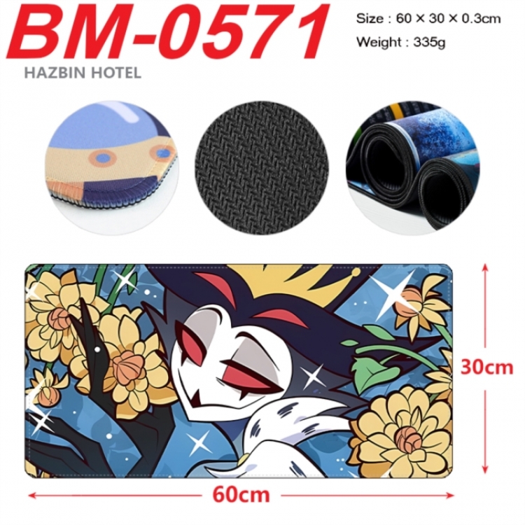 Hazbin Hotel Anime peripheral lock edge mouse pad 60X30cm
