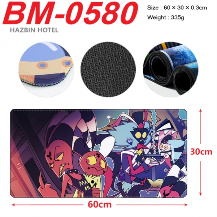 Hazbin Hotel Anime peripheral lock edge mouse pad 60X30cm