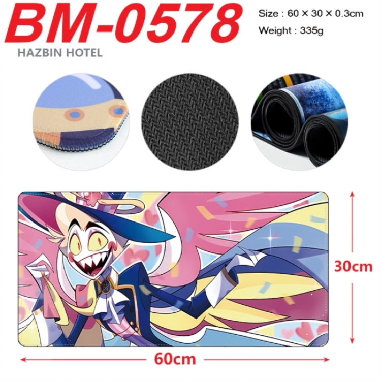 Hazbin Hotel Anime peripheral lock edge mouse pad 60X30cm