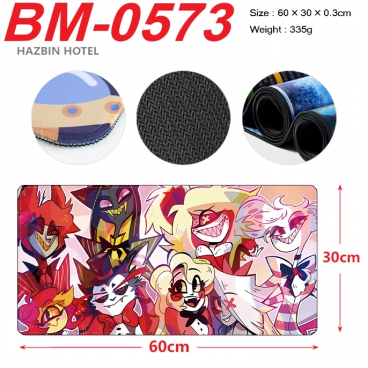 Hazbin Hotel Anime peripheral lock edge mouse pad 60X30cm