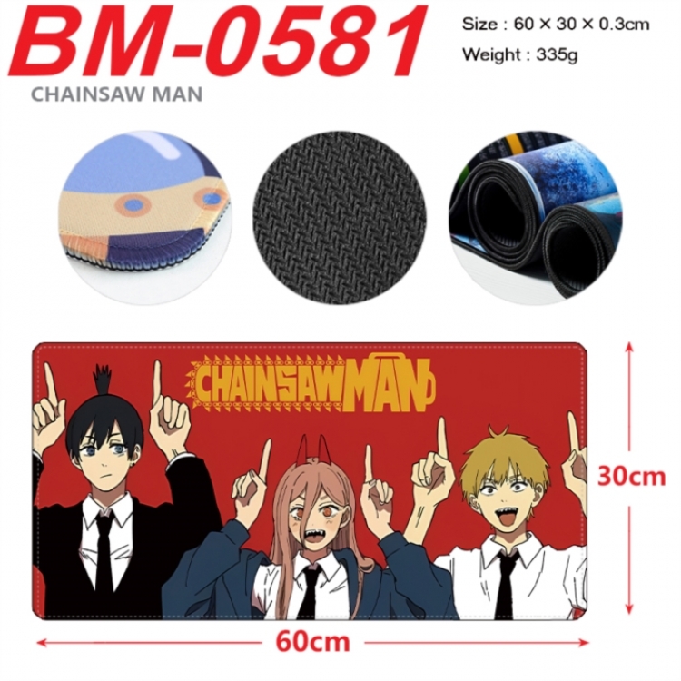 Chainsaw man Anime peripheral lock edge mouse pad 60X30cm