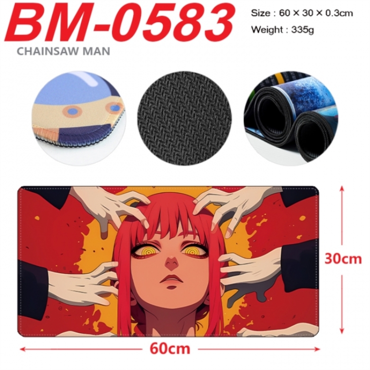 Chainsaw man Anime peripheral lock edge mouse pad 60X30cm