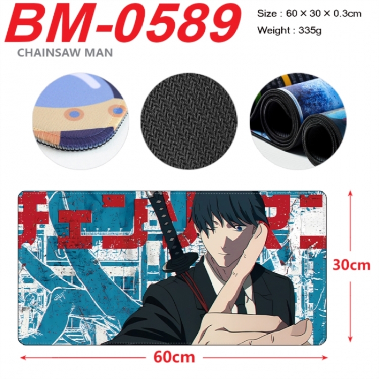 Chainsaw man Anime peripheral lock edge mouse pad 60X30cm