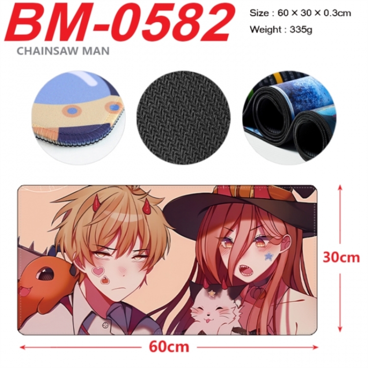 Chainsaw man Anime peripheral lock edge mouse pad 60X30cm
