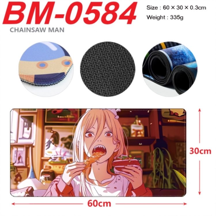 Chainsaw man Anime peripheral lock edge mouse pad 60X30cm