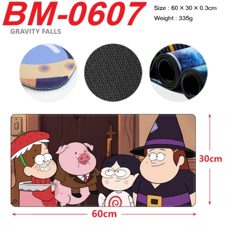 Gravity Falls Anime peripheral lock edge mouse pad 60X30cm