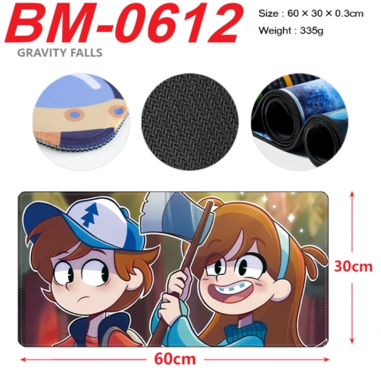 Gravity Falls Anime peripheral lock edge mouse pad 60X30cm
