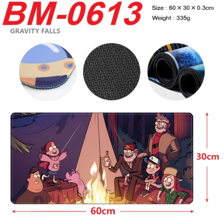 Gravity Falls Anime peripheral lock edge mouse pad 60X30cm