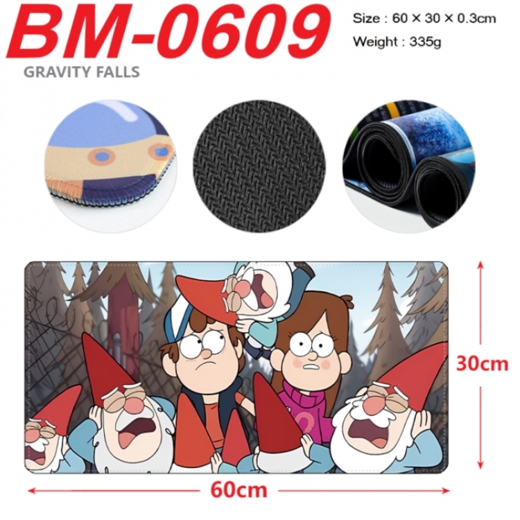 Gravity Falls Anime peripheral lock edge mouse pad 60X30cm