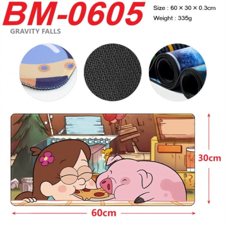 Gravity Falls Anime peripheral lock edge mouse pad 60X30cm