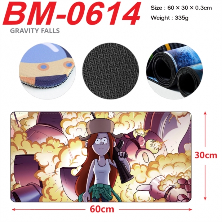 Gravity Falls Anime peripheral lock edge mouse pad 60X30cm