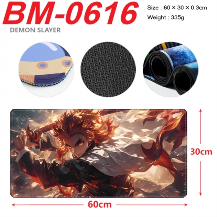 Demon Slayer Kimets Anime peripheral lock edge mouse pad 60X30cm