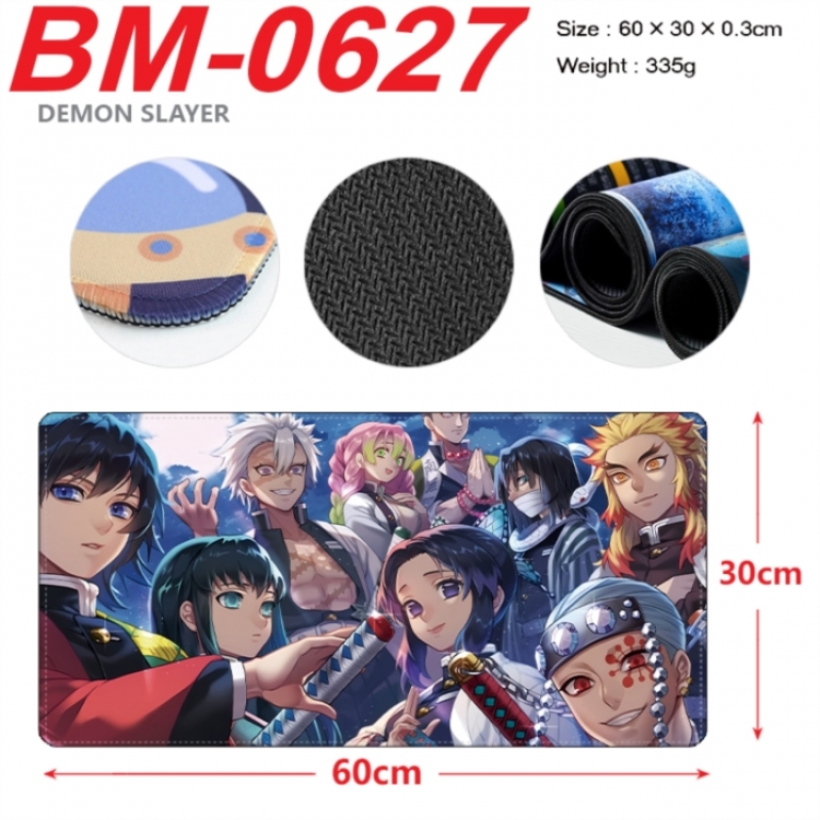 Demon Slayer Kimets Anime peripheral lock edge mouse pad 60X30cm