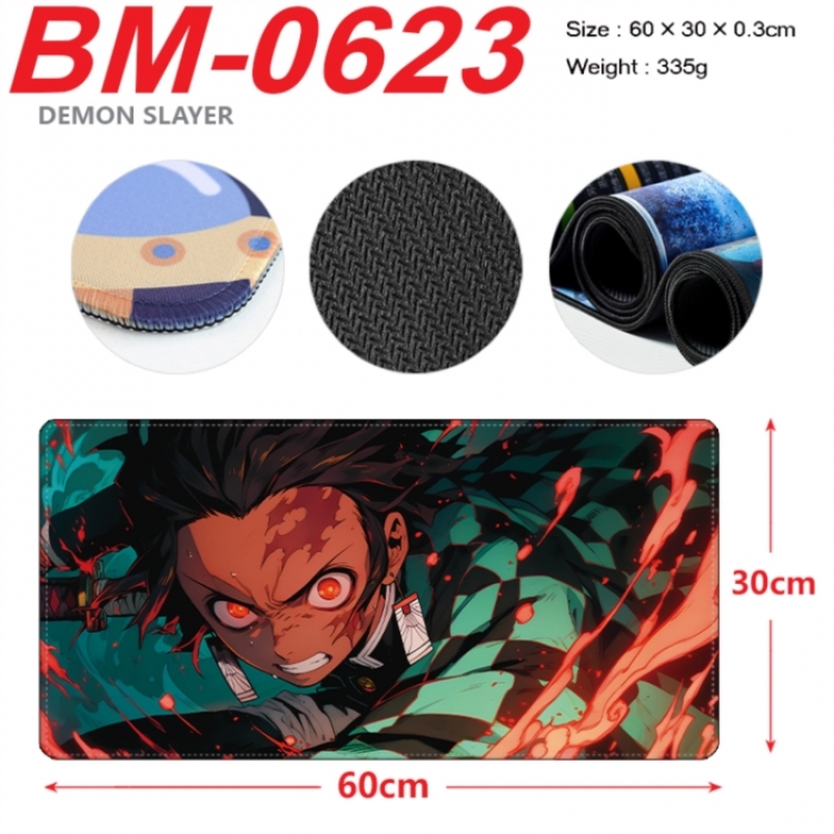 Demon Slayer Kimets Anime peripheral lock edge mouse pad 60X30cm