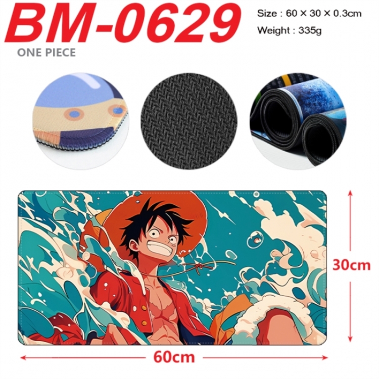  One Piece Anime peripheral lock edge mouse pad 60X30cm