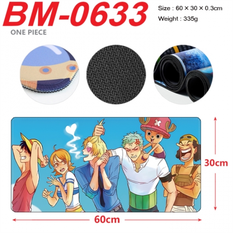  One Piece Anime peripheral lock edge mouse pad 60X30cm