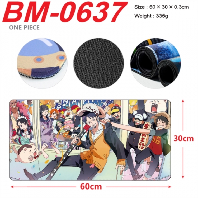  One Piece Anime peripheral lock edge mouse pad 60X30cm