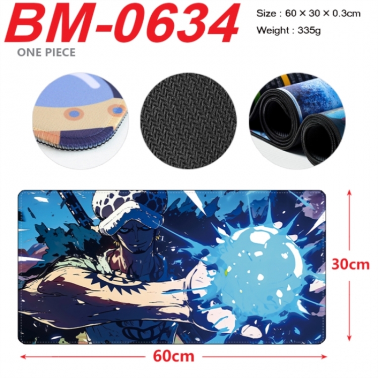  One Piece Anime peripheral lock edge mouse pad 60X30cm