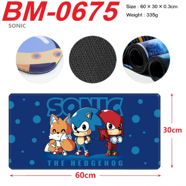 Sonic The Hedgehog Anime peripheral lock edge mouse pad 60X30cm