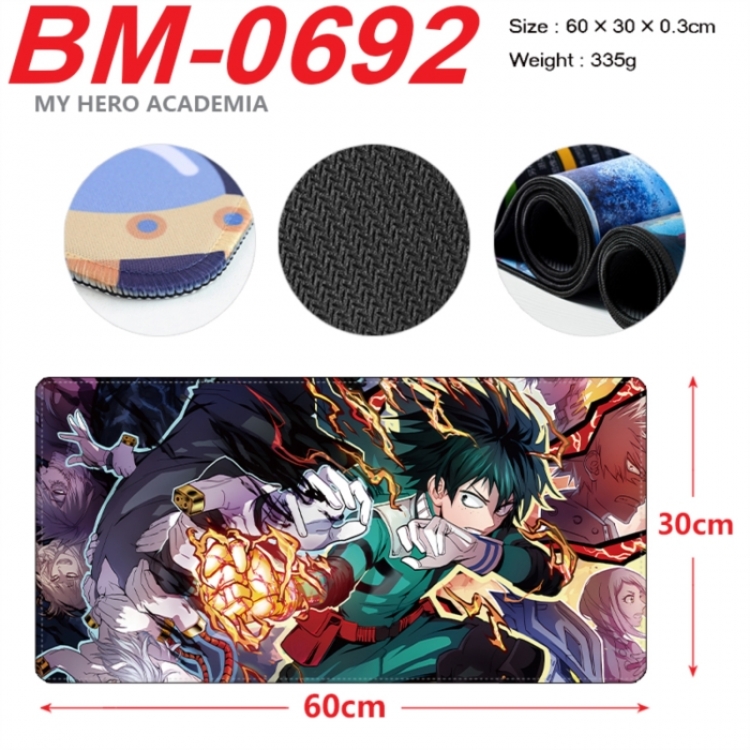 My Hero Academia Anime peripheral lock edge mouse pad 60X30cm